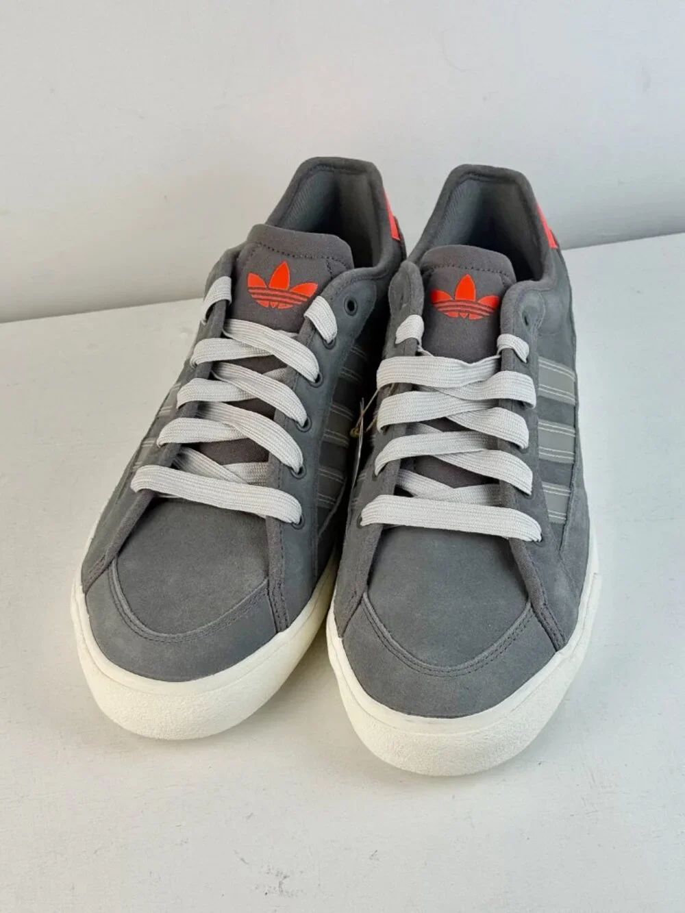 Size 13 - Men's Adidas Court TNS Premier Grey Five/Grey Two/FTW White | JQ1037